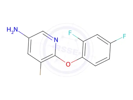 Chemical structure of 5-Bromo-6-(2,4-difluorophenoxy)pyridin-3-amine