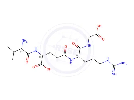Chemical structure of Ginseng Tetrapeptide H-Val-D-Glu(D-Arg-Gly-OH)-OH