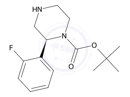 Chemical structure of tert-Butyl (S)-2-(2-fluorophenyl)piperazine-1-carboxylate