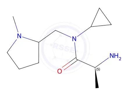 Chemical structure of 2-Amino-N-cyclopropyl-N-(((S)-1-methylpyrrolidin-2-yl)methyl)propanamide