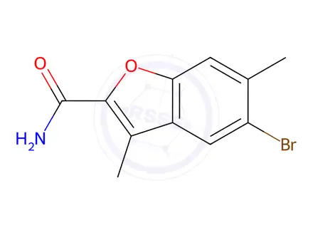 Chemical structure of 5-BroMo-3,6-diMethylbenzofuran-2-carboxaMide