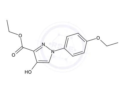 Chemical structure of 1-(4-Ethoxy-phenyl)-4-hydroxy-1H-pyrazole-3-carboxylic acid ethyl ester