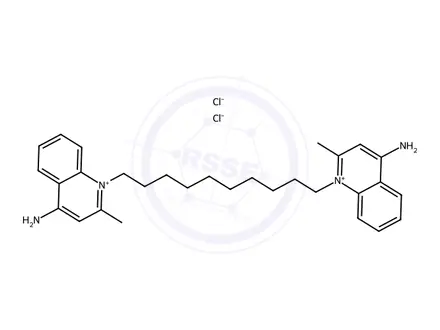 Chemical structure of Dequalinium Chloride Working Standard (Secondary Reference Standard)