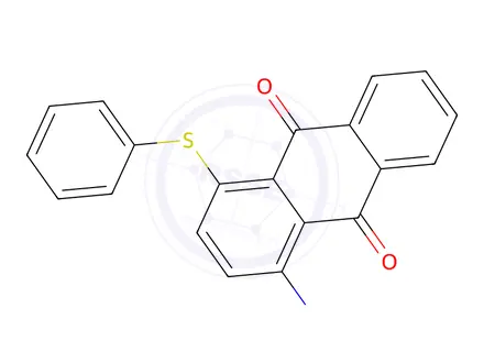 Chemical structure of 1-amino-4-(phenylthio)anthraquinone
