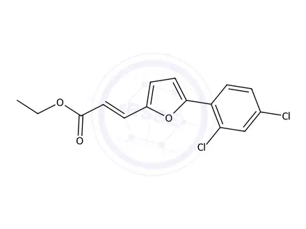 Chemical structure of Ethyl 3-(5-(2,4-dichlorophenyl)furan-2-yl)acrylate