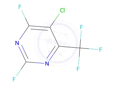 Chemical structure of 5-Chloro-2,4-difluoro-6-(trifluoromethyl)pyrimidine
