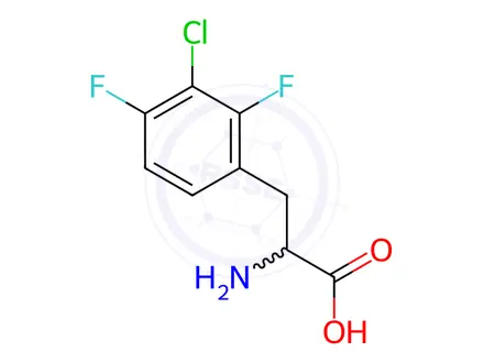 Chemical structure of 2-Amino-3-(3-chloro-2,4-difluorophenyl)propanoic acid
