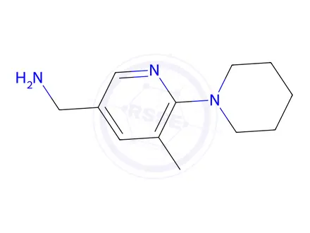 Chemical structure of (5-Methyl-6-(piperidin-1-yl)pyridin-3-yl)methanamine