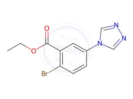 Chemical structure of Ethyl 2-bromo-5-(4H-1,2,4-triazol-4-yl)benzoate