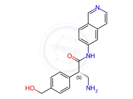 Chemical structure of (S)-3-Amino-2-(4-(hydroxymethyl)phenyl)-N-(isoquinolin-6-yl)propanamide