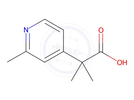 Chemical structure of 2-Methyl-2-(2-methylpyridin-4-yl)propanoic acid