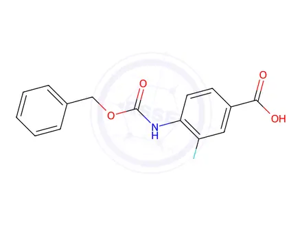 Chemical structure of 4-(((Benzyloxy)carbonyl)amino)-3-fluorobenzoic acid