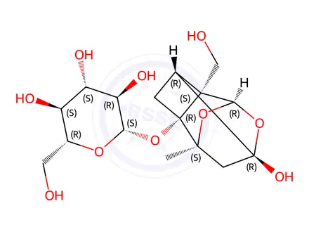 Chemical structure of 8-Debenzoylpaeoniflorin