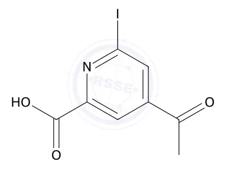 Chemical structure of 4-Acetyl-6-iodopicolinic acid