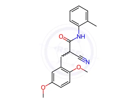 Chemical structure of 2-Cyano-3-(2,5-dimethoxyphenyl)-N-(o-tolyl)propanamide