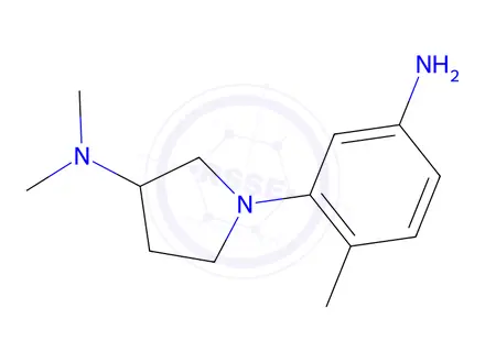 Chemical structure of 1-(5-amino-2-methylphenyl)-N,N-dimethylpyrrolidin-3-amine
