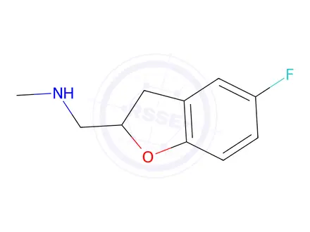 Chemical structure of [(5-fluoro-2,3-dihydro-1-benzofuran-2-yl)methyl](methyl)amine
