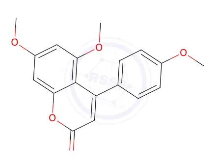 Chemical structure of 5,7,4’-Trimethoxy-4-phenylcoumarin