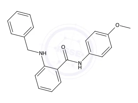 Chemical structure of 2-(Benzylamino)-N-(4-methoxyphenyl)benzamide