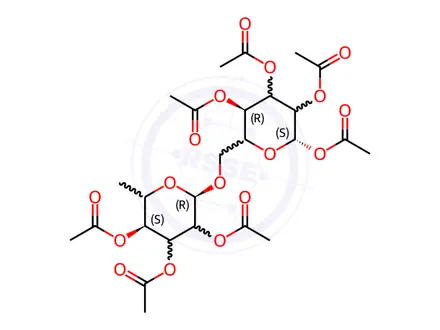 Chemical structure of Rutinose Heptaacetate