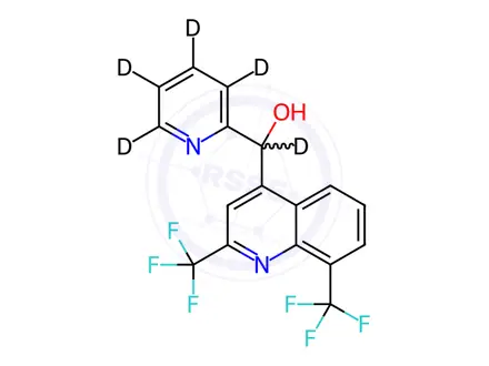 Chemical structure of Dehydro Mefloquine-d5