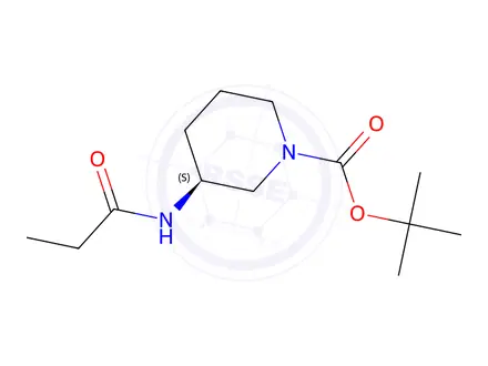 Chemical structure of (S)-tert-Butyl 3-propanamidopiperidine-1-carboxylate