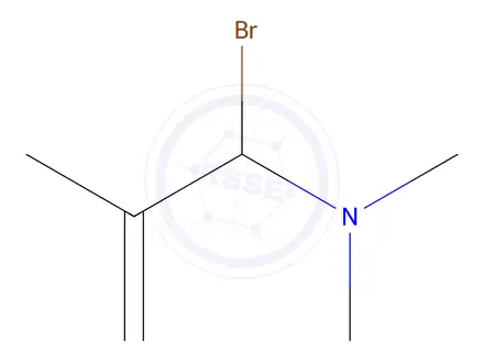 Chemical structure of 1-bromo-N,N,2-trimethylprop-1-en-1-amine