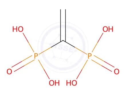 Chemical structure of (1-phosphonoethenyl)phosphonic acid