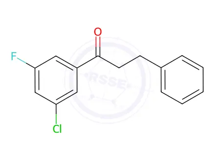 Chemical structure of 2'-chloro-4'-fluoro-3-phenylpropiophenone