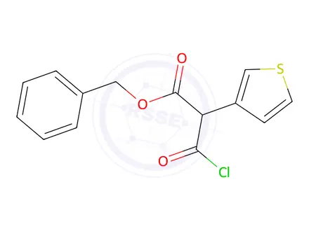 Chemical structure of Benzyl 3-chloro-3-oxo-2-(thiophen-3-yl)propanoate