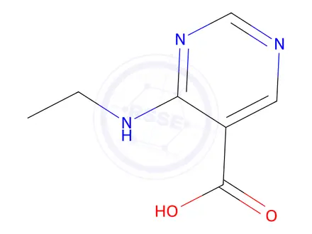 Chemical structure of 4-(ethylamino)pyrimidine-5-carboxylic acid