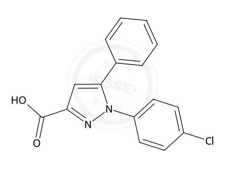 Chemical structure of 1-(4-Chlorophenyl)-5-phenyl-1H-pyrazole-3-carboxylic acid