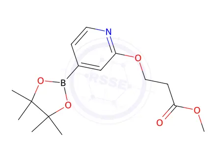 Chemical structure of Methyl 3-((4-(4,4,5,5-tetramethyl-1,3,2-dioxaborolan-2-yl)pyridin-2-yl)oxy)propanoate