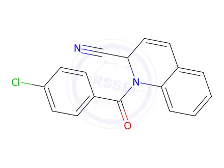 Chemical structure of 1-(4-Chlorobenzoyl)-1,2-dihydroquinoline-2-carbonitrile
