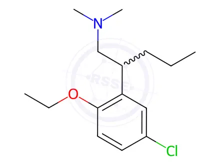 Chemical structure of 5-Chloro-2-ethoxy-N,N-dimethyl-β-propylbenzeneethanamine
