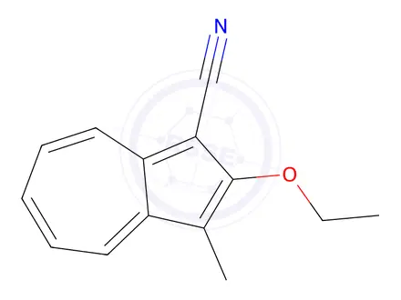 Chemical structure of 1-Azulenecarbonitrile,2-ethoxy-3-methyl-(9CI)