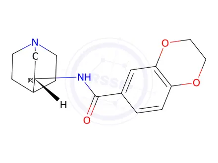 Chemical structure of (R)-N-(Quinuclidin-3-yl)-2,3-dihydrobenzo[b][1,4]dioxine-6-carboxamide