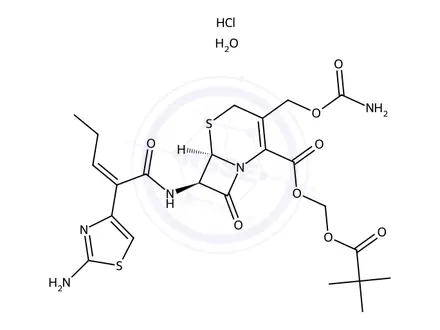 Chemical structure of Cefcapene Pivoxil Hydrochloride Monohydrate