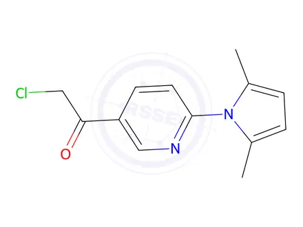 Chemical structure of 2-Chloro-1-(6-(2,5-dimethyl-1H-pyrrol-1-yl)pyridin-3-yl)ethanone
