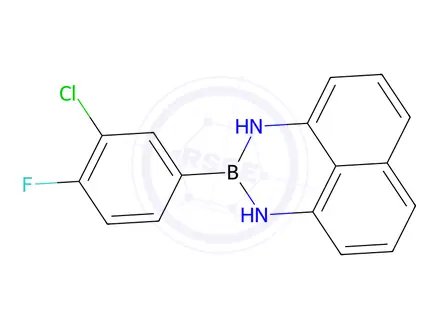 Chemical structure of 2-(3-Chloro-4-fluorophenyl)-2,3-dihydro-1H-naphtho[1,8-de][1,3,2]diazaborinine