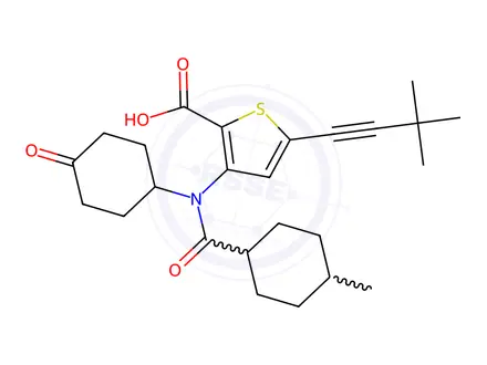 Chemical structure of Lomibuvir Impurity 14