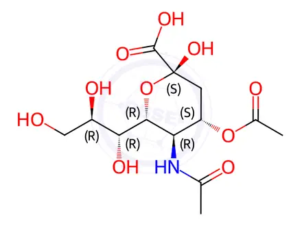 Chemical structure of 4-O-Acetyl-N-acetylneuraminic Acid