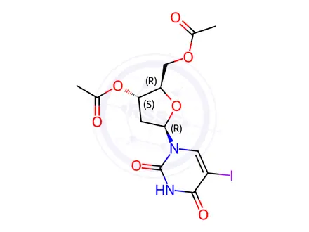 Chemical structure of 3',5'-Di-O-acetyl-2'-deoxy-5-iodouridine