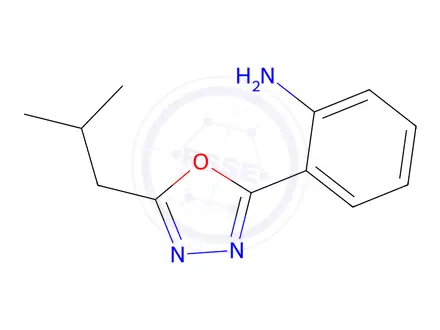 Chemical structure of 2-(5-Isobutyl-1,3,4-oxadiazol-2-yl)aniline