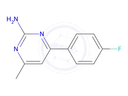 Chemical structure of 4-(4-Fluorophenyl)-6-methylpyrimidin-2-amine