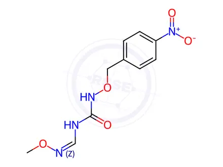 Chemical structure of 3-[(1Z)-(Methoxyimino)methyl]-1-[(4-nitrophenyl)methoxy]urea