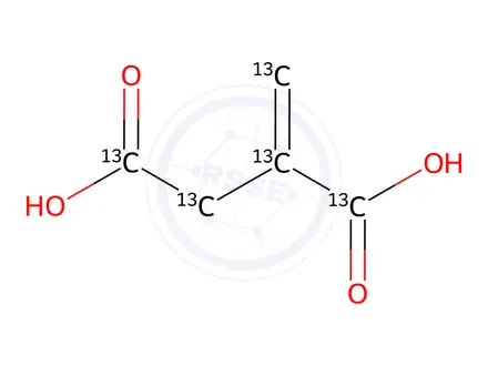 Chemical structure of Itaconic Acid-13C5