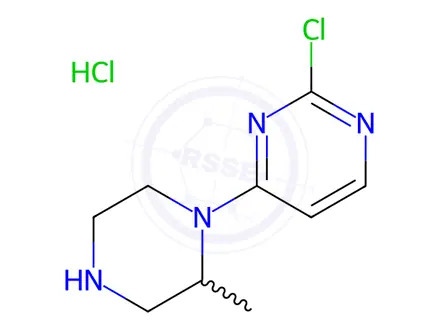 Chemical structure of 2-Chloro-4-(2-methylpiperazin-1-yl)pyrimidine hydrochloride