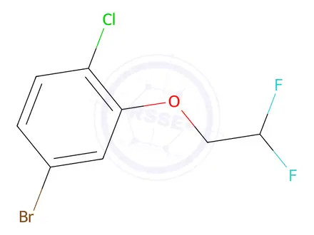 Chemical structure of 4-Bromo-1-chloro-2-(2,2-difluoroethoxy)benzene