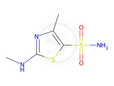 Chemical structure of 2-Methylamino-4-methylthiazole-5-sulfonamide